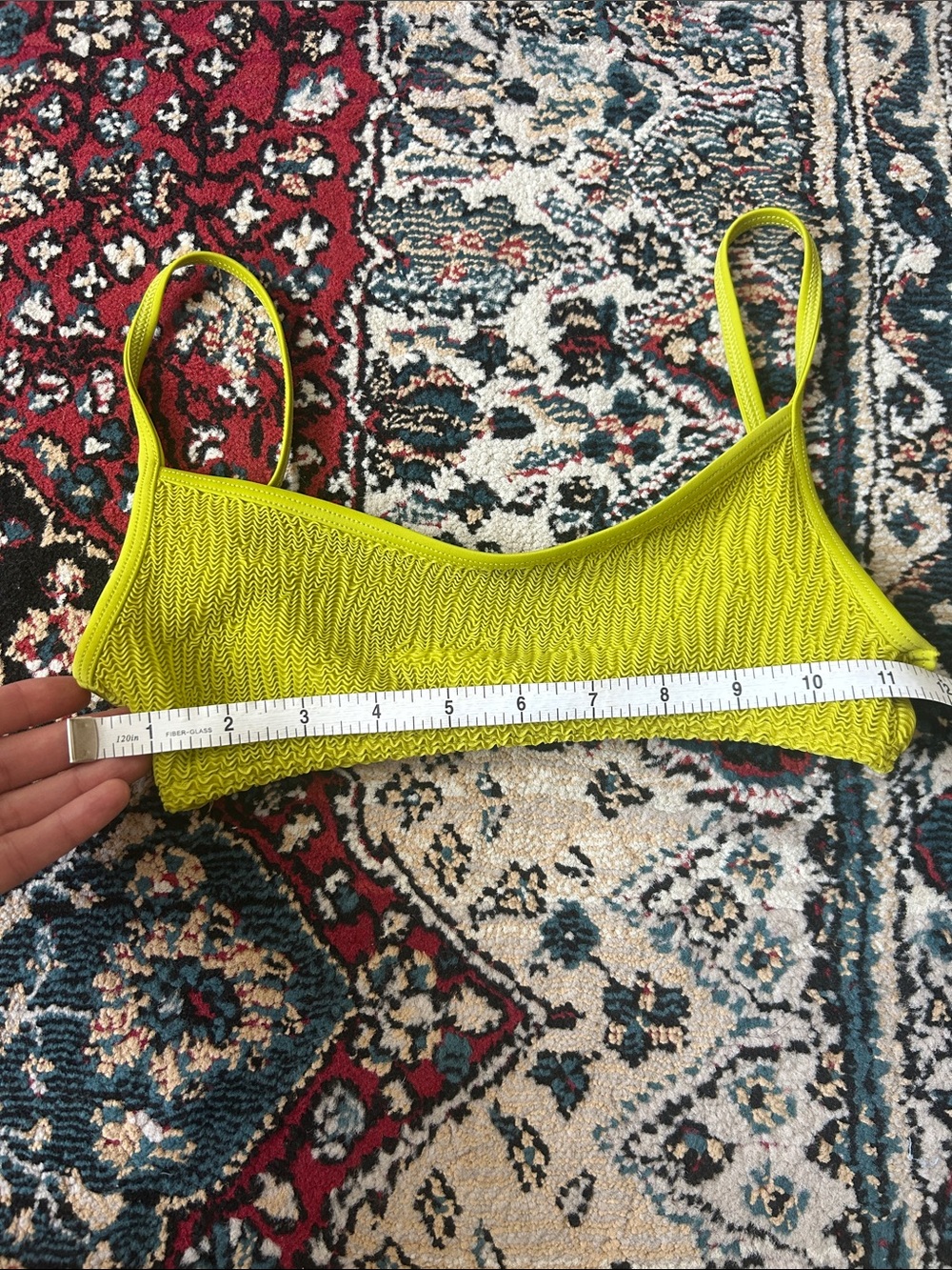 Olive Textured Rib Two-Piece Bikini Set - Picture 13 of 15